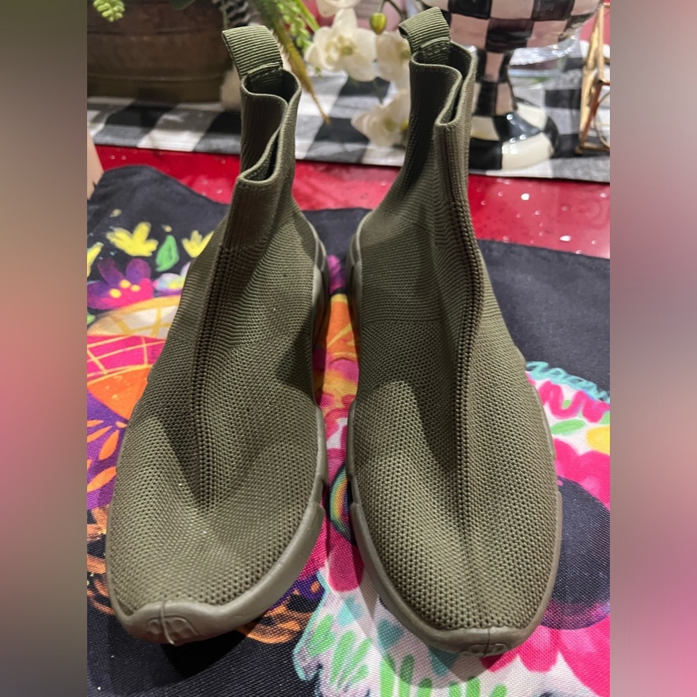 Olive green booties